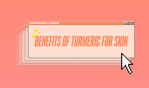 orange photo that says "benefits of turmeric for skin"